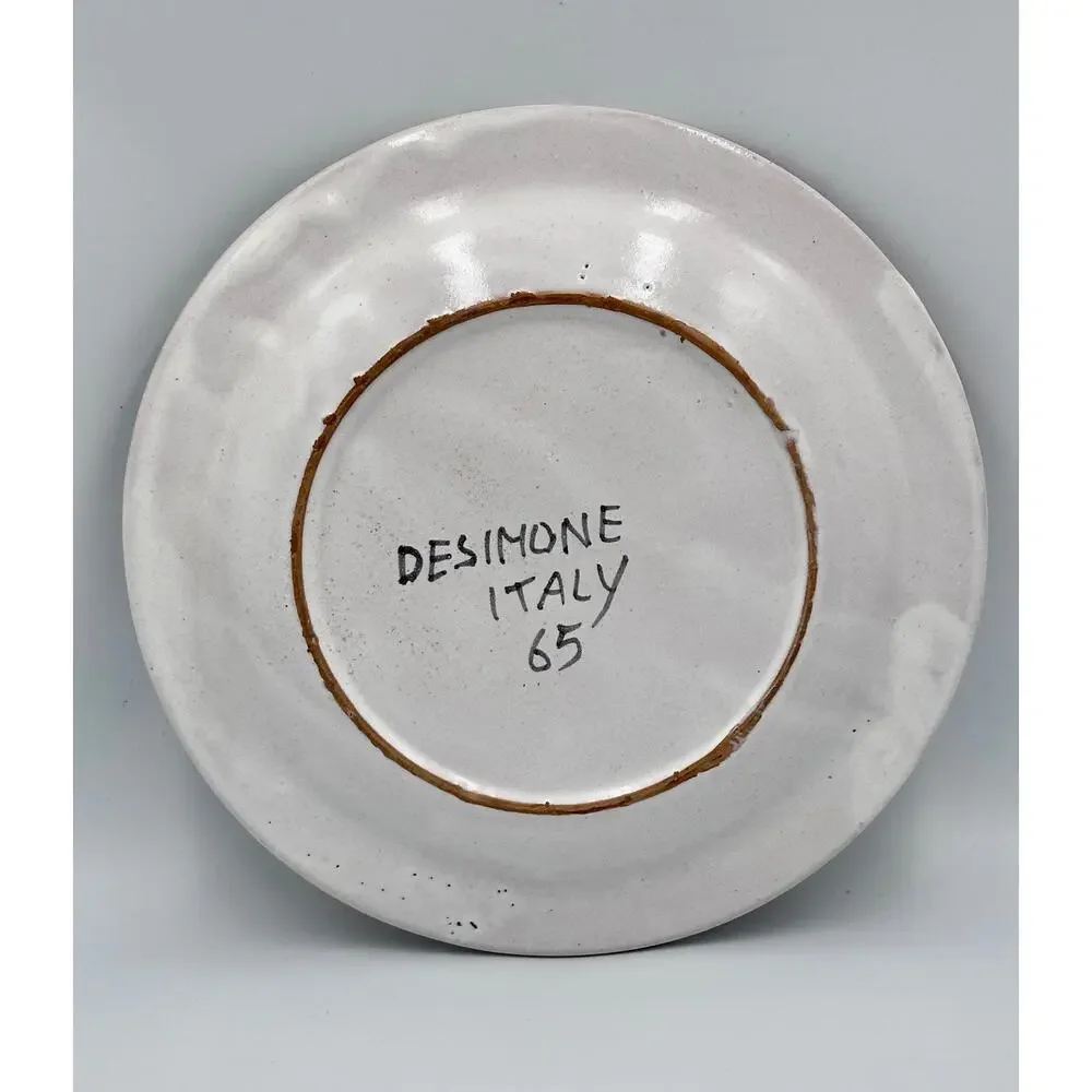 Pasta Bowl Plate by Italian Artist Giovanni DeSimone in the Manner of Picasso #2